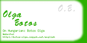 olga botos business card